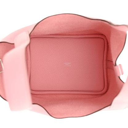 Hermes Taurillon Clemence Picotin Lock 18 PM Rose Sakura 5 of 12