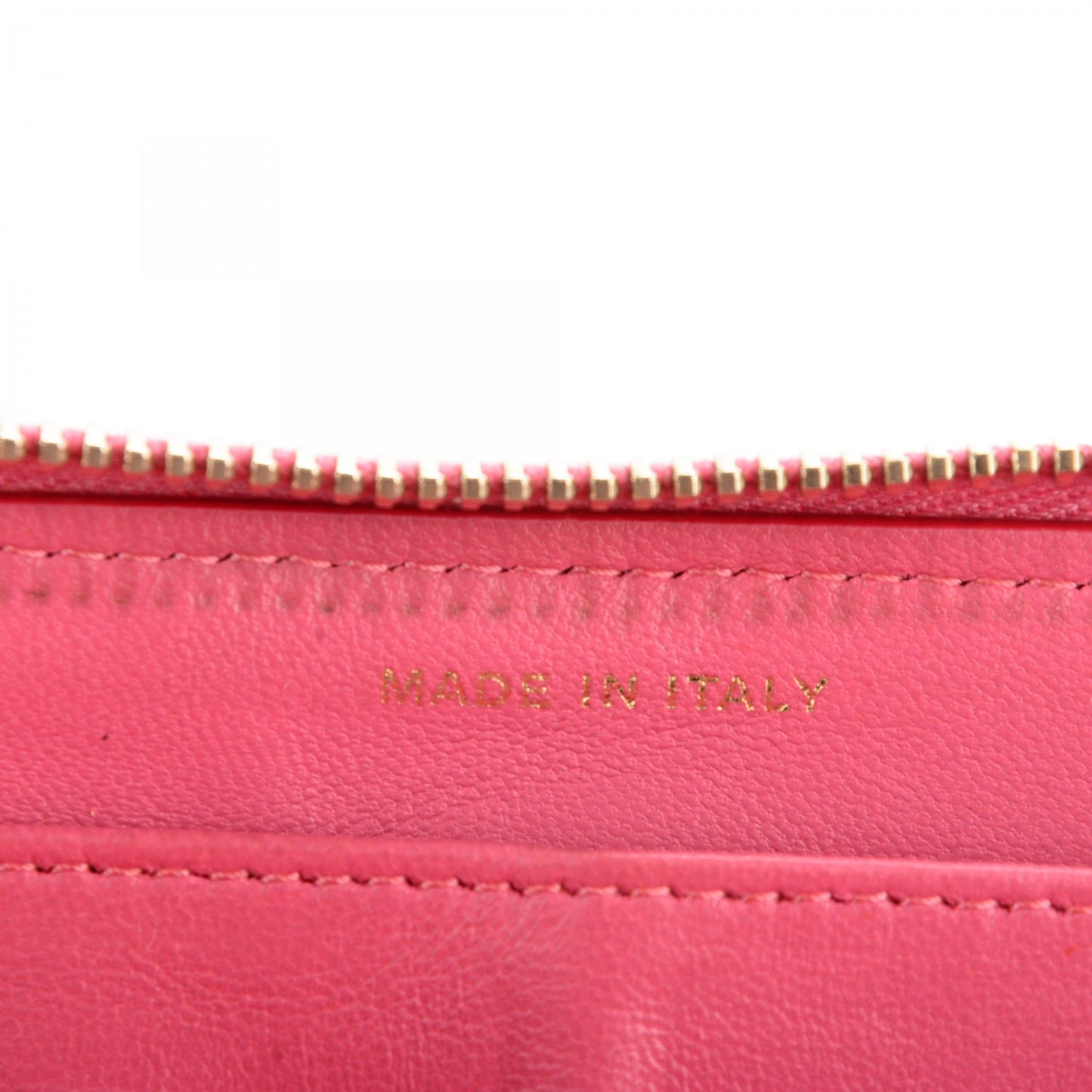 Lambskin Quilted Zip Around Wallet Pink