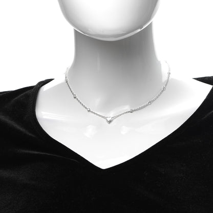 Cartier 18K White Gold Diamond 1.11ct Melopee Heart Diamond Necklace 2 of 7