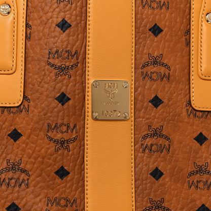 MCM Visetos Medium Liz Reversible Shopper Tote Cognac Yellow 6 of 18