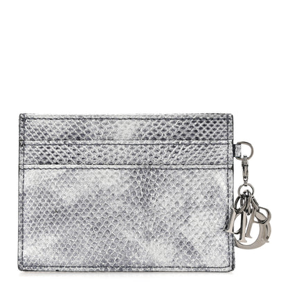 Christian Dior Karung Lady Dior Card Holder Vieil Argent 1 of 8