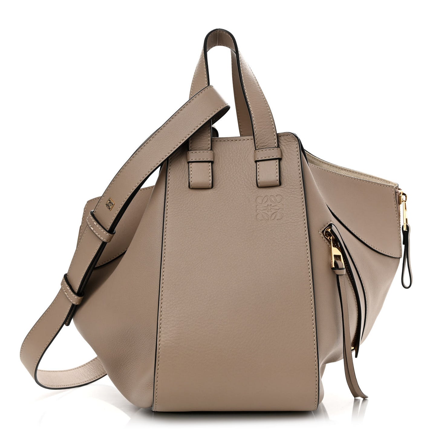 Calfskin Small Hammock Shoulder Bag Sand
