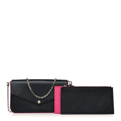Louis Vuitton Epi Pochette Felicie Black Hot Pink 1 of 7