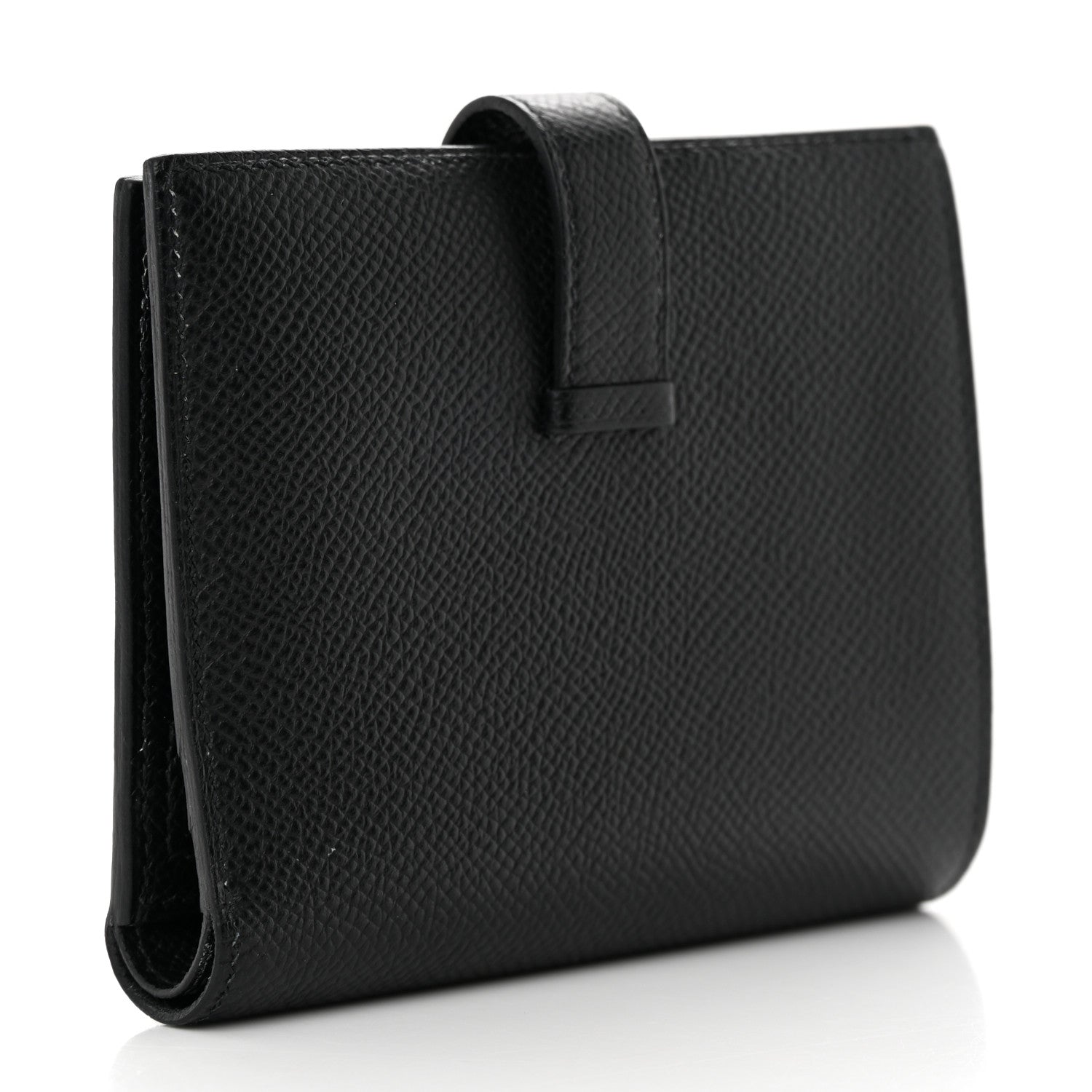 Hermes Epsom Bearn Compact Wallet Black 3 of 15