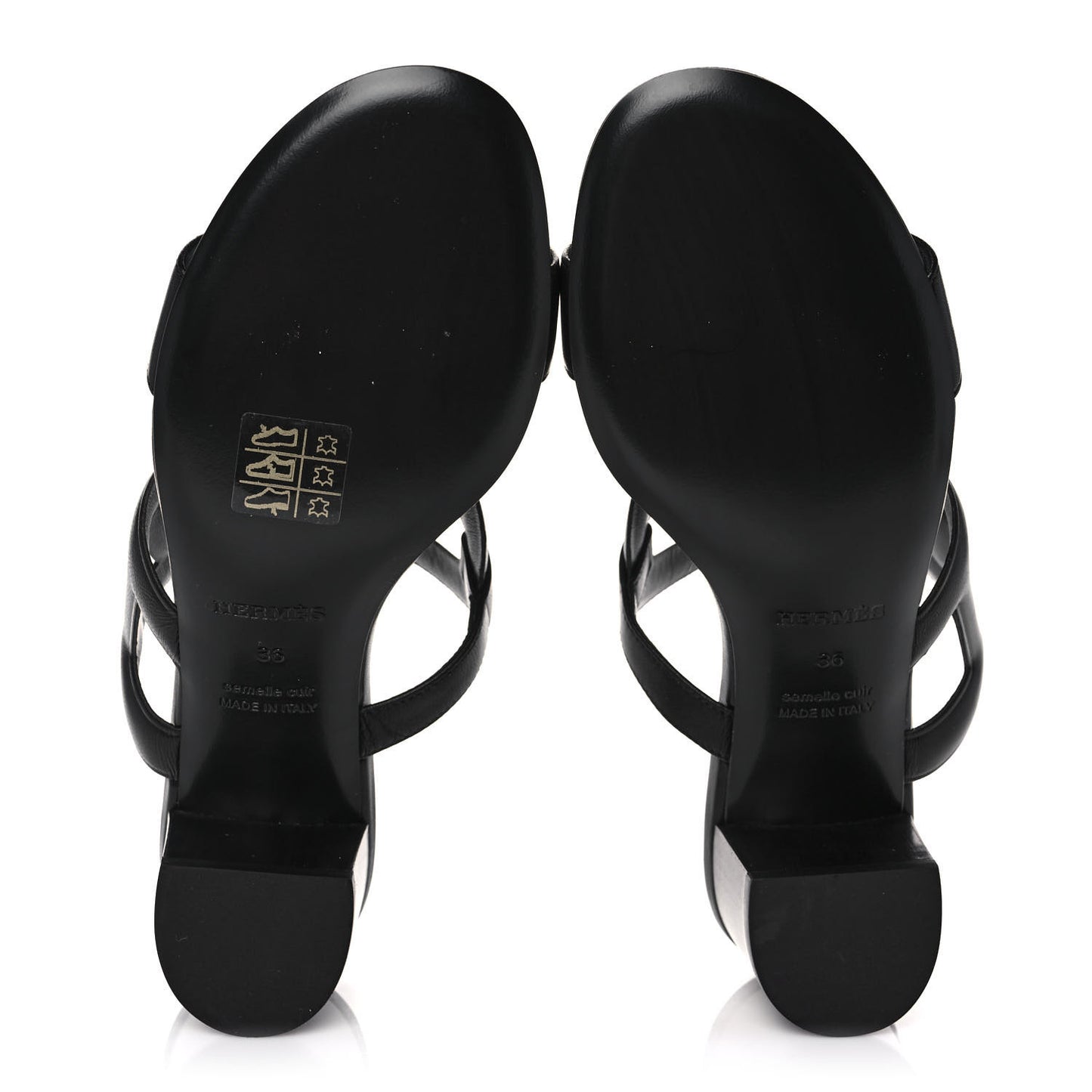 Nappa Bikini Sandals 36 Black