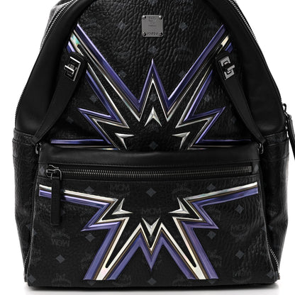 MCM Visetos Dual Stark Cyber Flash Backpack Black 7 of 11