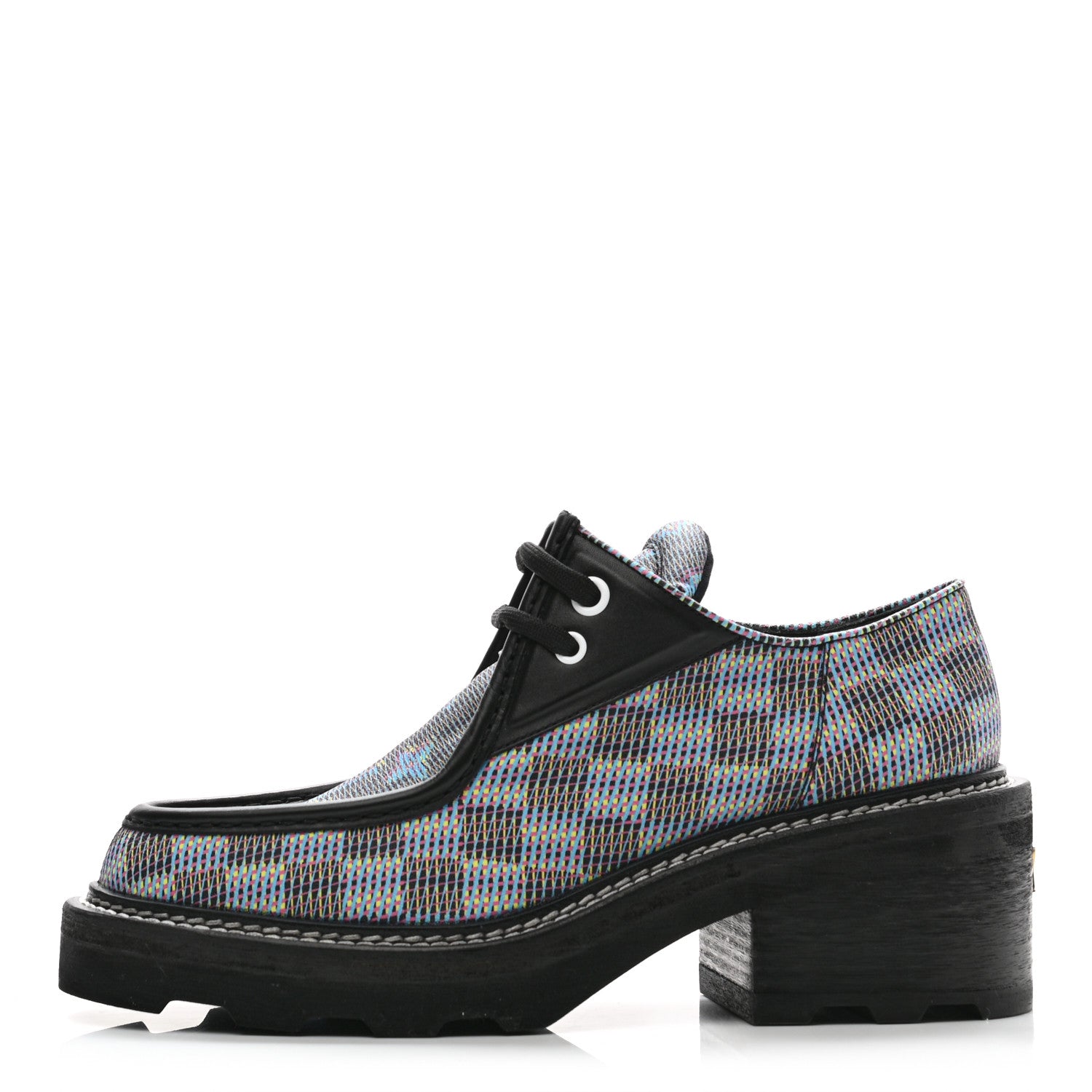 Louis Vuitton Monogram LV Pop Derby Platform Shoes 40 Blue 1 of 10