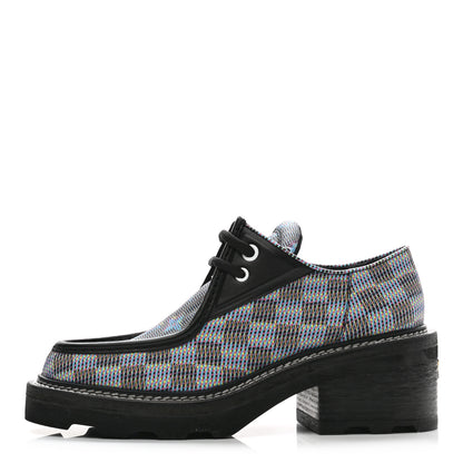 Louis Vuitton Monogram LV Pop Derby Platform Shoes 40 Blue 1 of 10