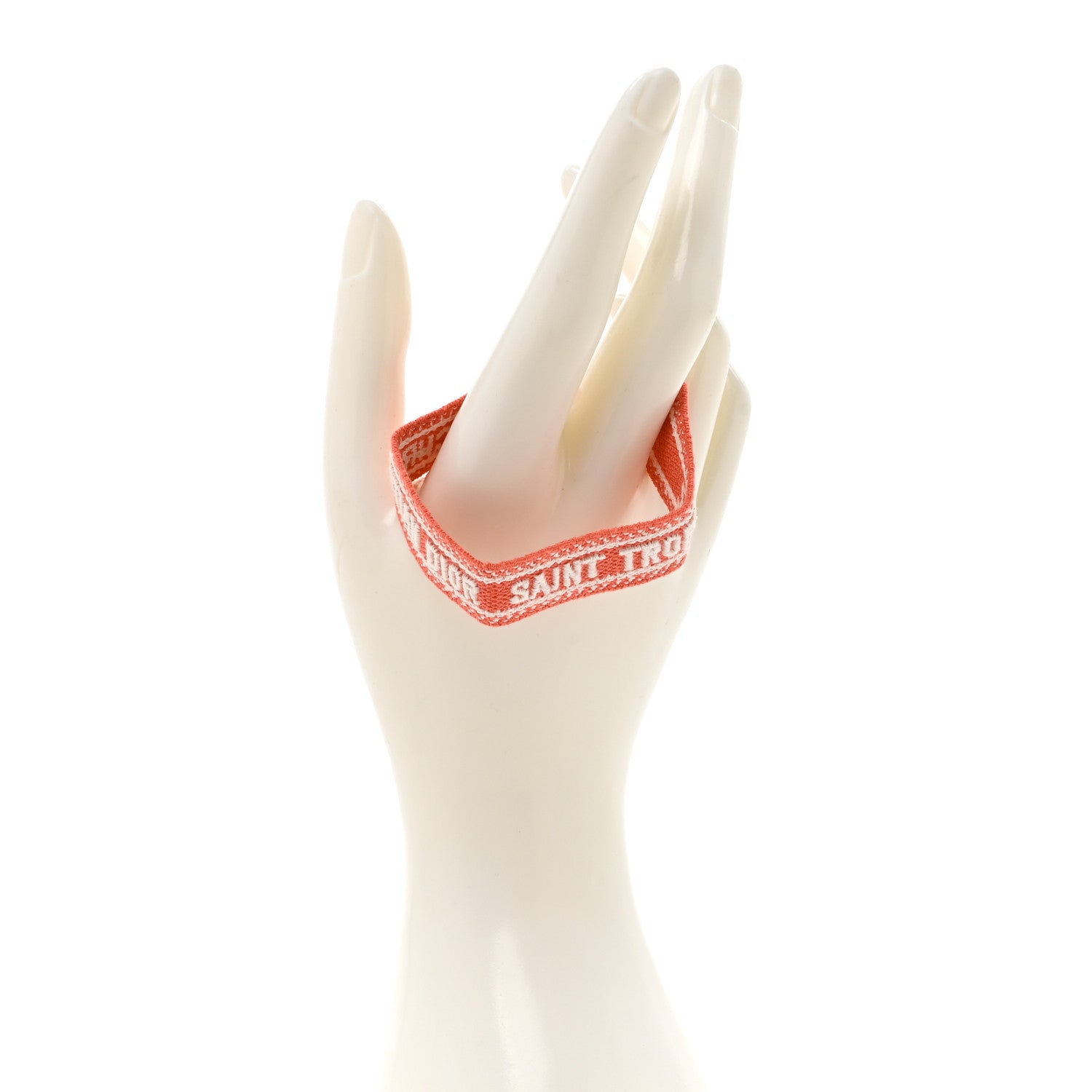 Christian Dior Woven Cotton Saint Tropez Friendship Bracelet Orange 2 of 3