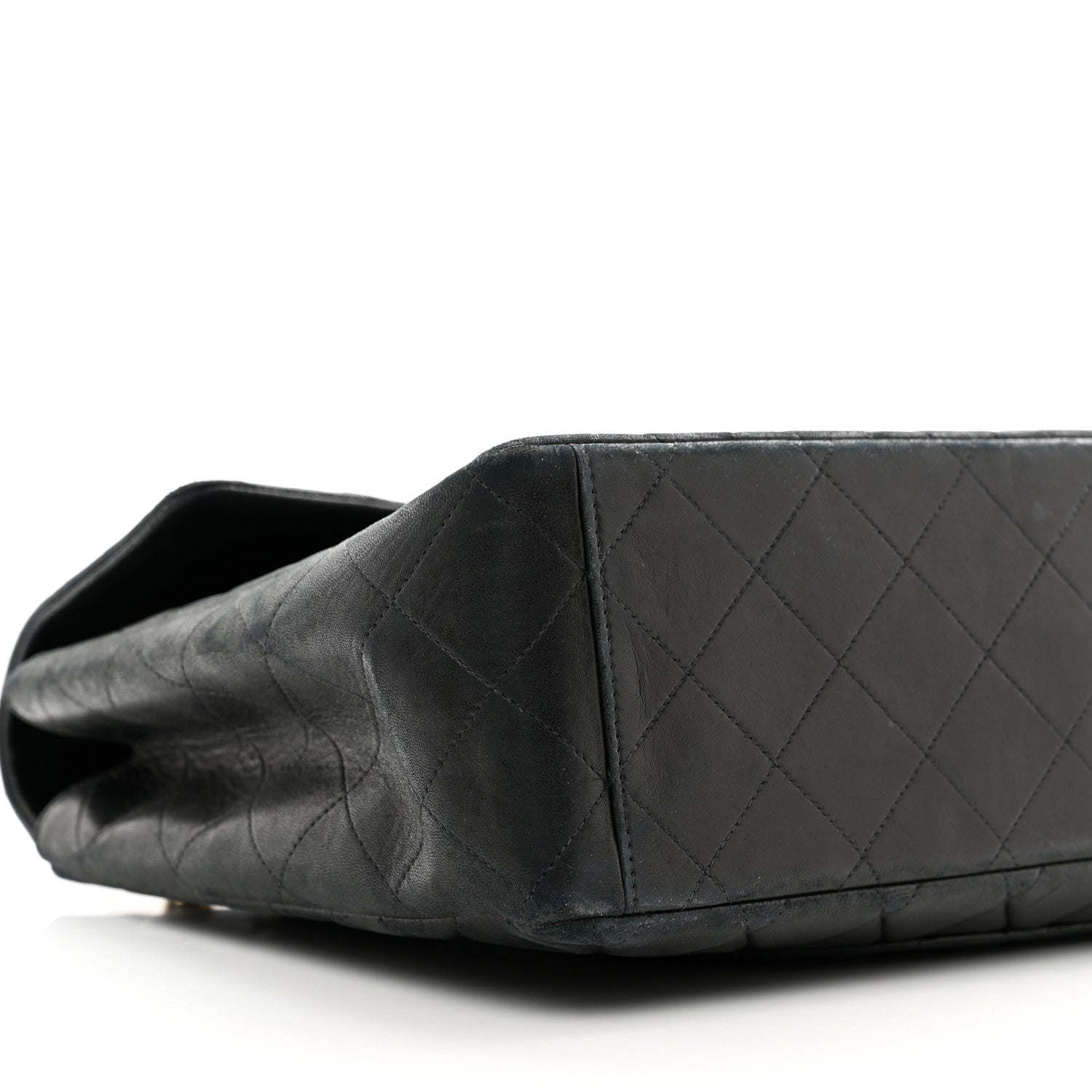 Chanel Lambskin Quilted XL Jumbo Single Flap Black 9 of 14
