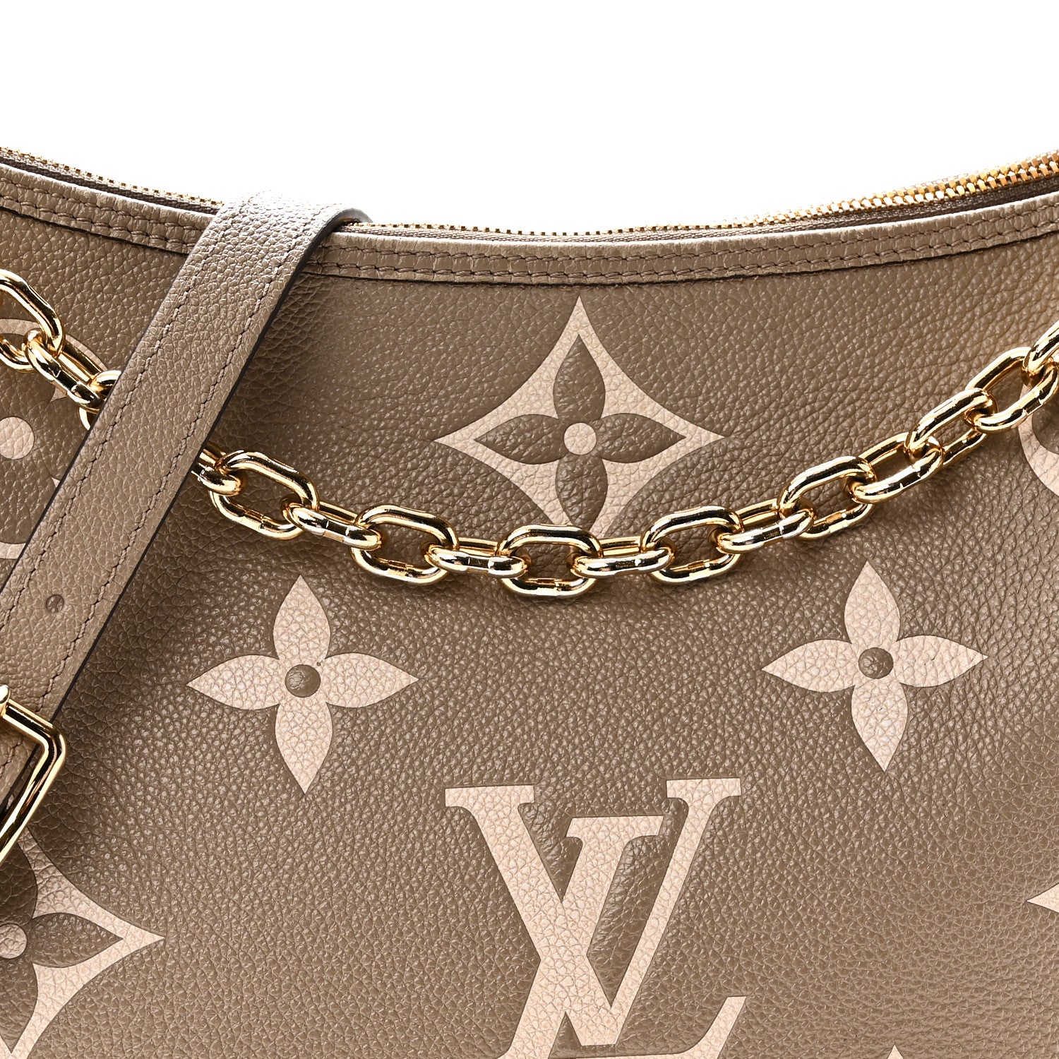Louis Vuitton Empreinte Monogram Giant Loop Hobo Dove Gray Cream 7 of 9