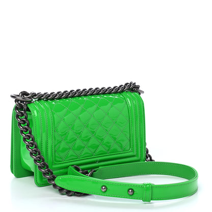 Chanel Patent Quilted Small Boy Flap Green 2 of 4