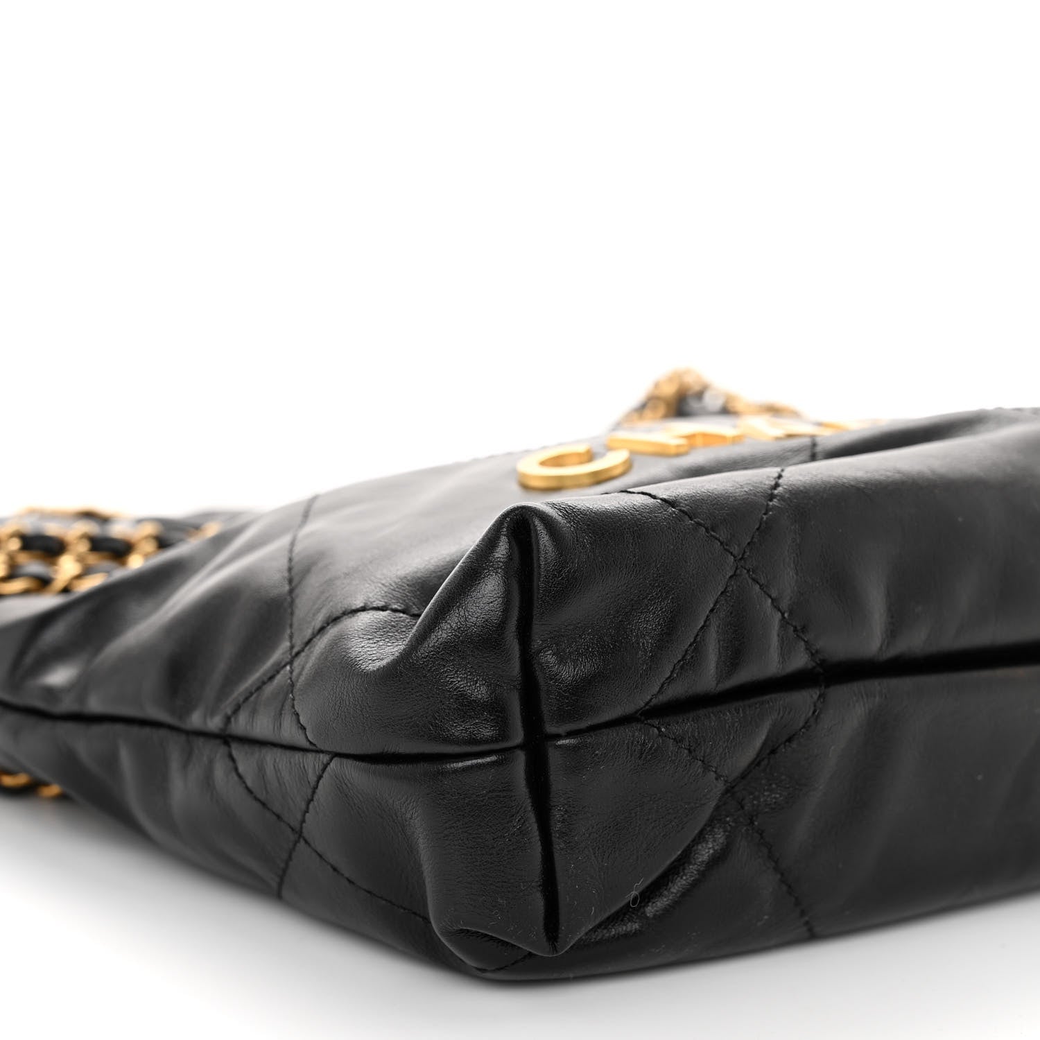 Chanel Shiny Calfskin Quilted Mini Chanel 22 Black 9 of 10