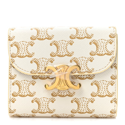 Celine Triomphe Canvas Small Triomphe Wallet White 1 of 9
