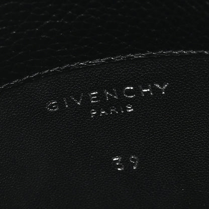 Givenchy Grained Calfskin Shark Lock Biker Ankle Boots 39 Black 7 of 8