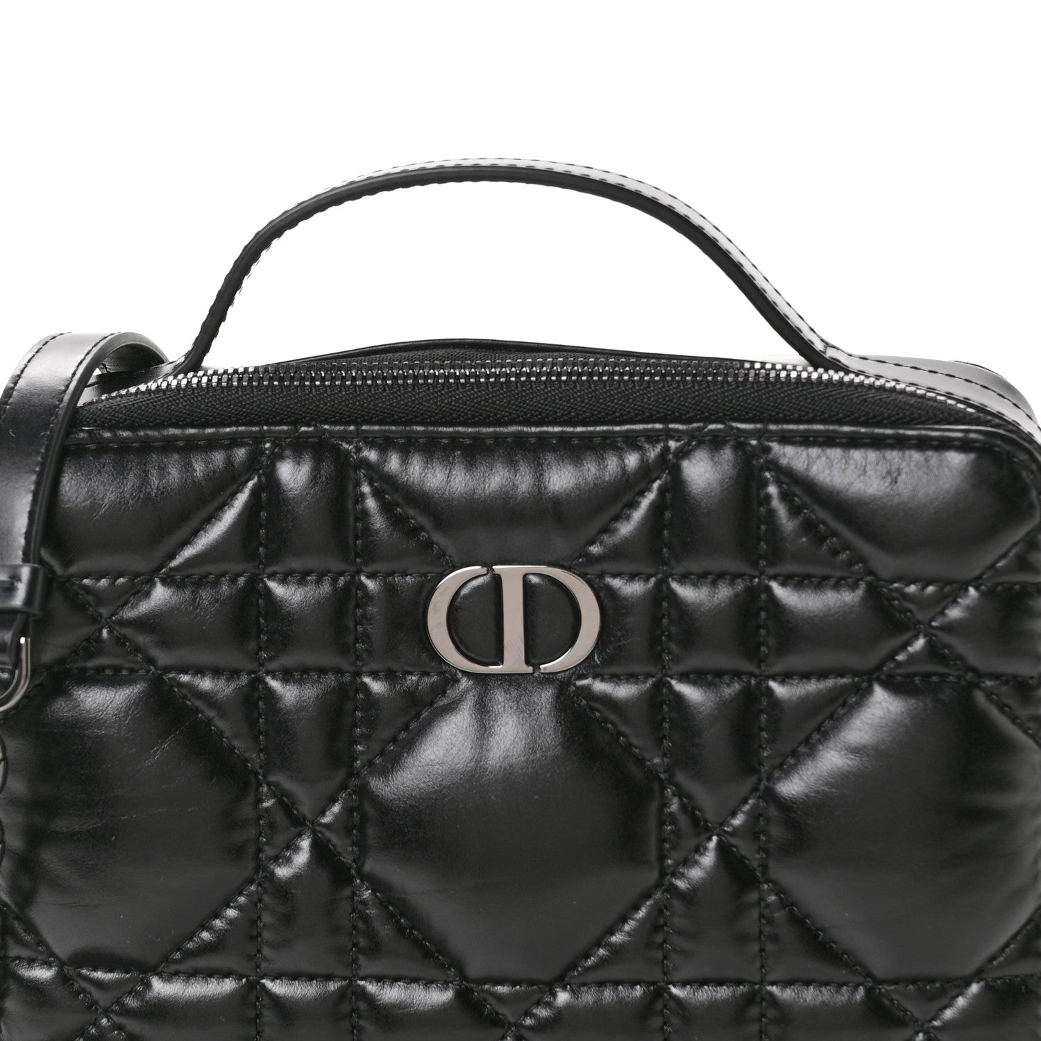 Christian Dior Calfskin Macrocannage Caro Box Bag Black 8 of 10