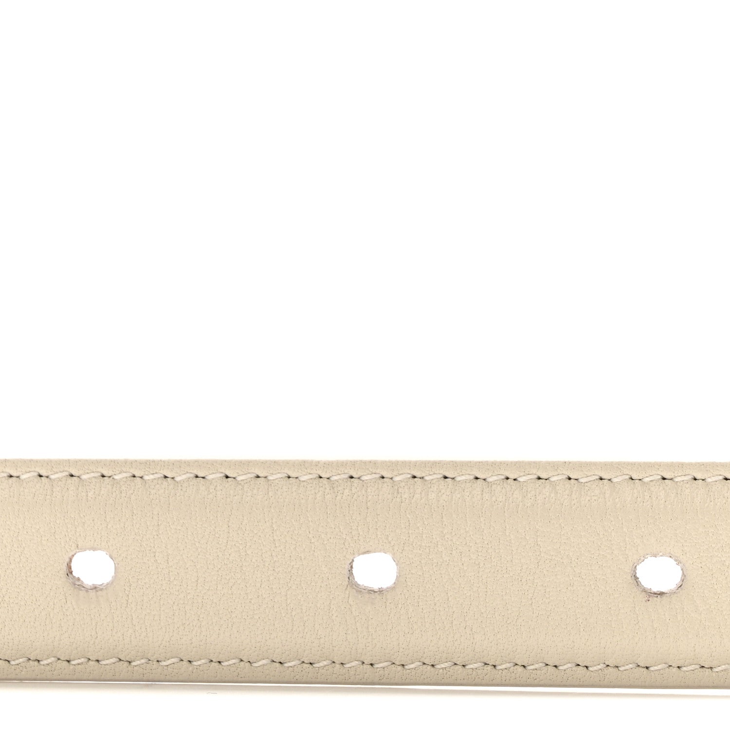 Saint Laurent Smooth Calfskin Monogram Square Buckle Belt 80 32 Crema Soft 3 of 7