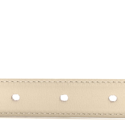 Saint Laurent Smooth Calfskin Monogram Square Buckle Belt 80 32 Crema Soft 3 of 7