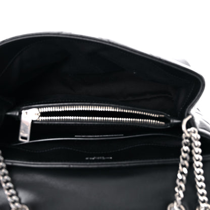 Saint Laurent Calfskin Y Quilted Monogram Small Loulou Chain Satchel Black 5 of 16