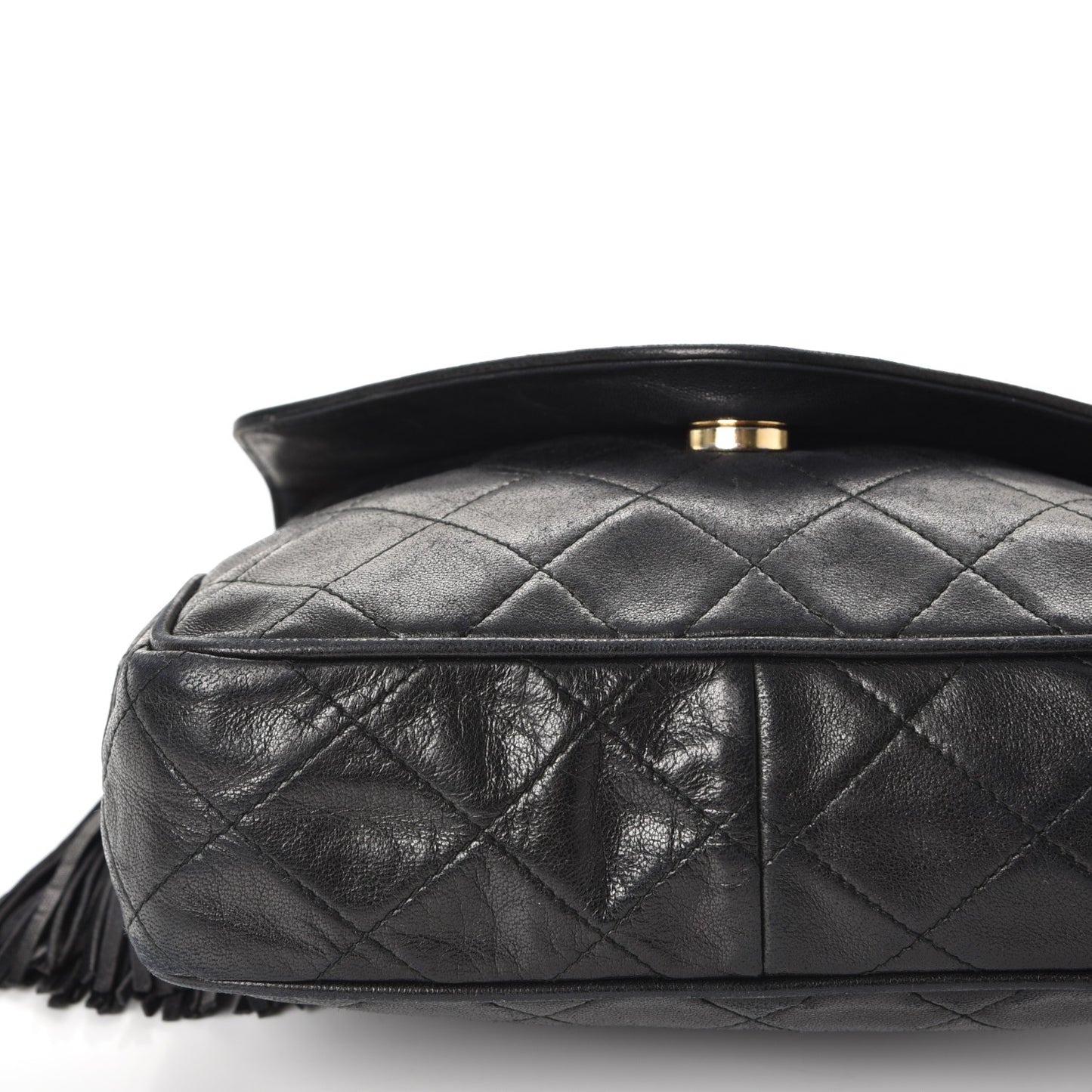 Lambskin Quilted Small Single Flap Black