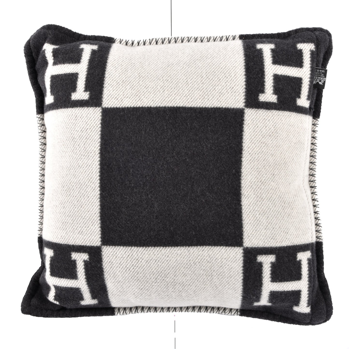 Wool Cashmere Avalon Pillow PM Ecru Gris Fonce
