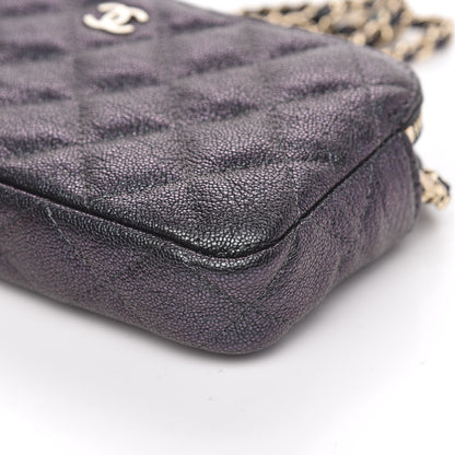 Chanel Iridescent Caviar Quilted Clutch With Chain Black 11 of 11