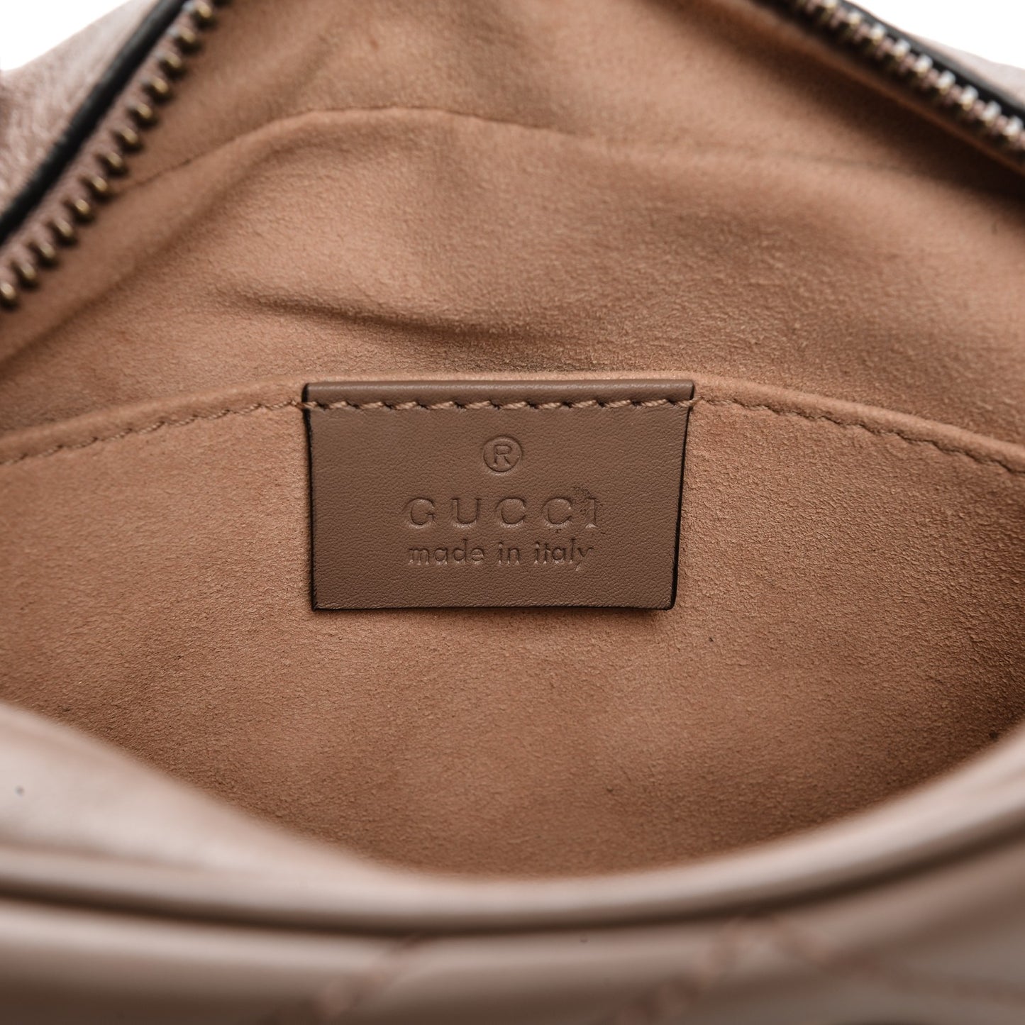Calfskin Matelasse Mini GG Marmont Chain Shoulder Bag Nude