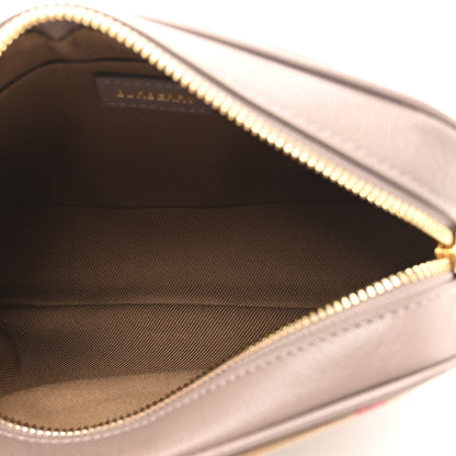 Burberry Calfskin House Check Small Camera Bag Grey Mink 5 of 9