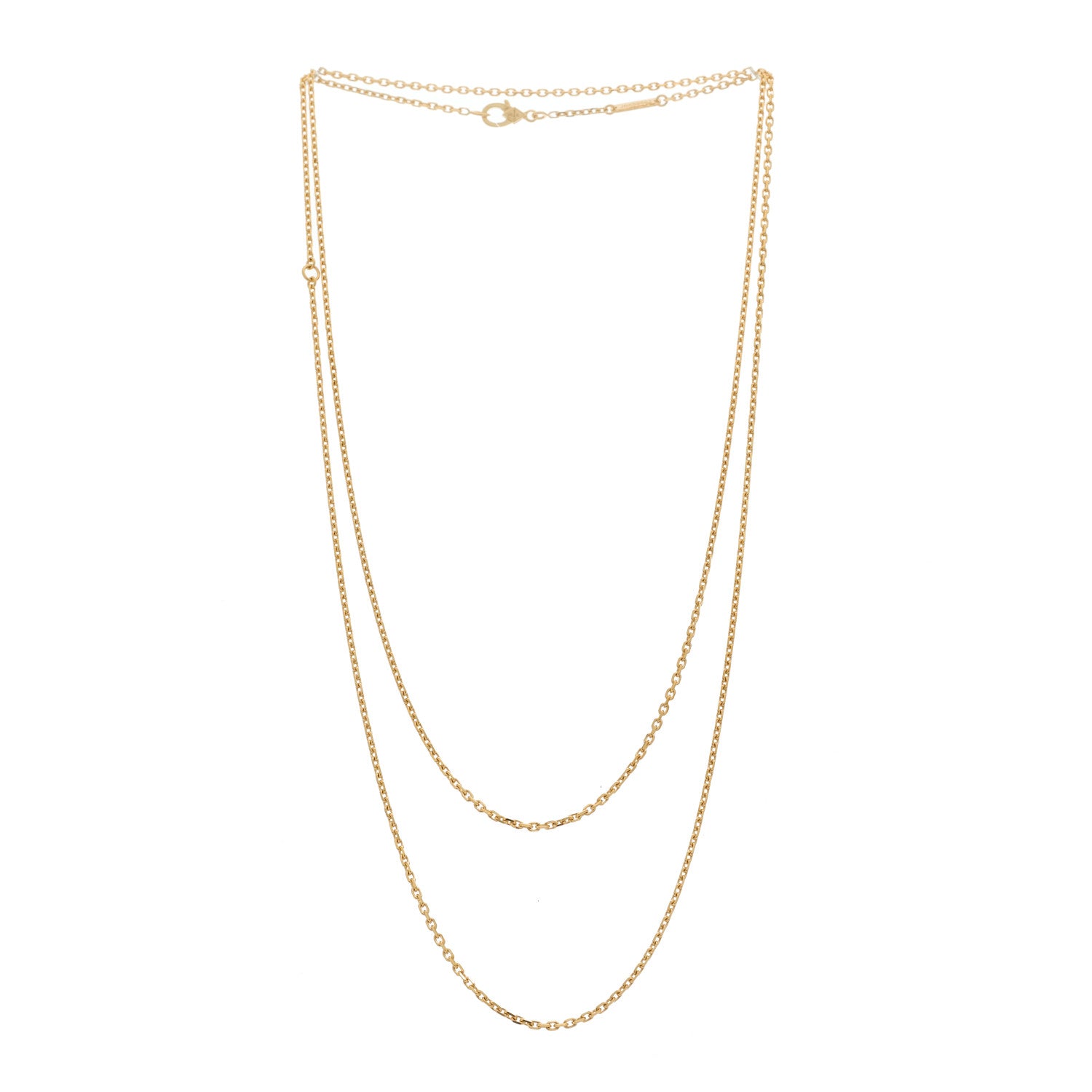 Van Cleef & Arpels 18K Yellow Gold Trace Chain Necklace 3 of 5