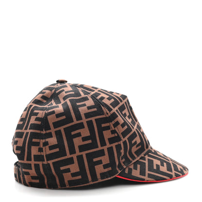 Fendi Canvas FF Reloaded Baseball Hat  Tobacco Red 6 of 8