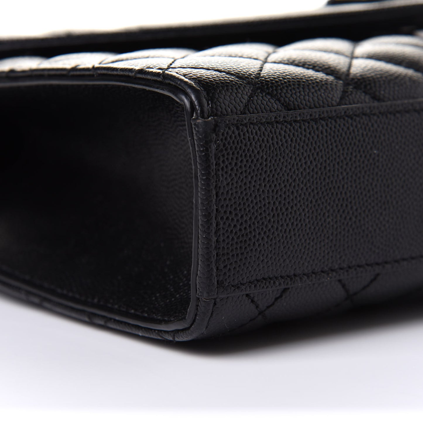 Grain De Poudre Textured Mixed Matelasse Triquilt Medium Monogram Satchel Black