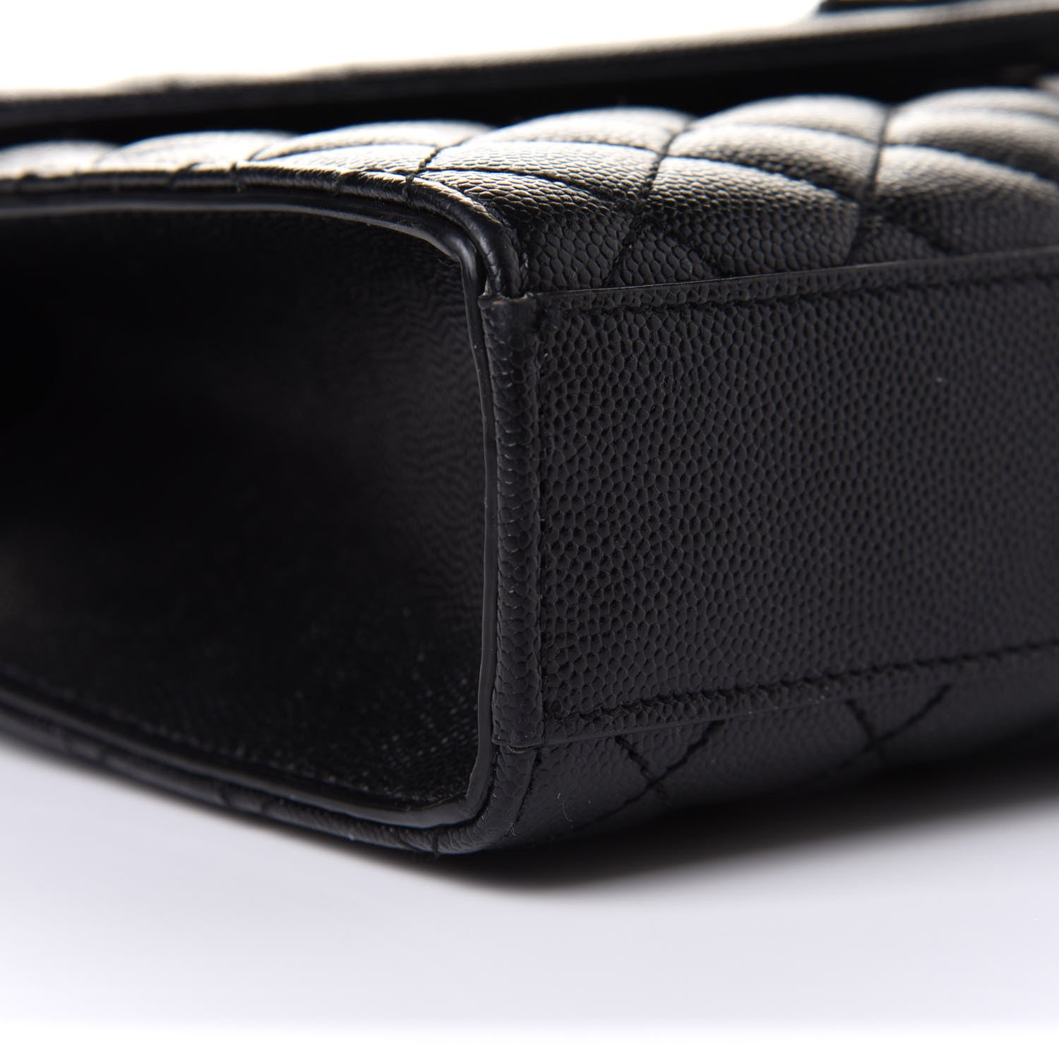 Saint Laurent Grain De Poudre Textured Mixed Matelasse Triquilt Medium Monogram Satchel Black 9 of 10