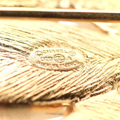 Chanel CC Leaf Brooch Gold Black 5 of 7
