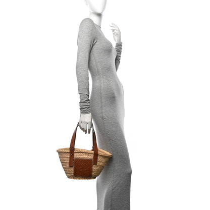 Loewe Raffia Small Basket Tote Bag Natural Tan 2 of 10