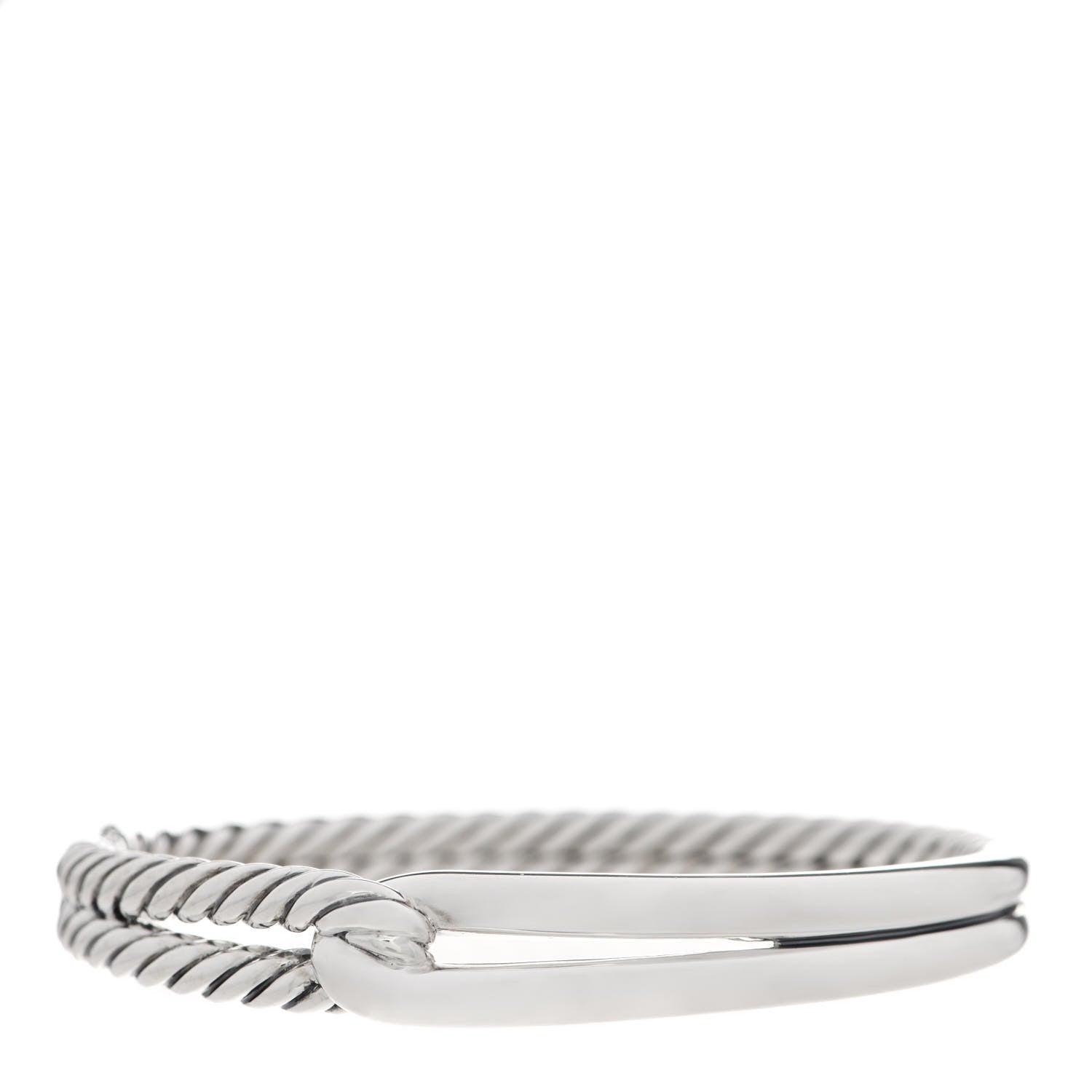 David Yurman Sterling Silver 10mm Single Loop Labyrinth Bracelet 1 of 4