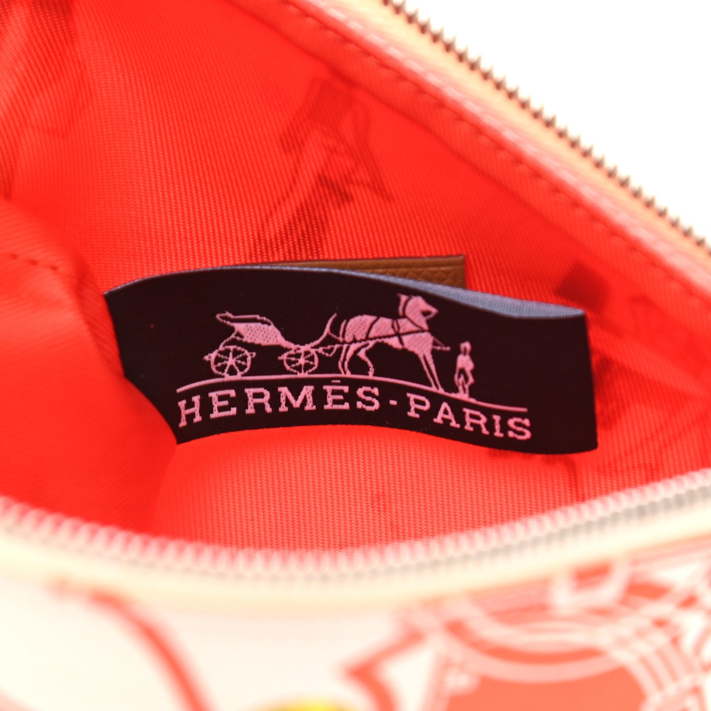 Technical Silk Ex-Libris Les Parisiennes Silky Pocket Cosmetic Case Geranium Nata Gold