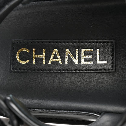 Chanel Lambskin Velcro Dad Sandals 37.5 Black 7 of 11