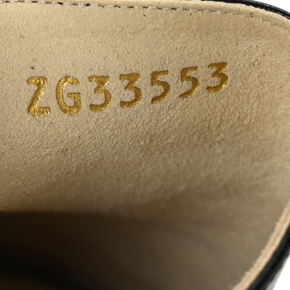 Chanel Iridescent Goatskin Patent CC Espadrille Mules 37 Black 6 of 8