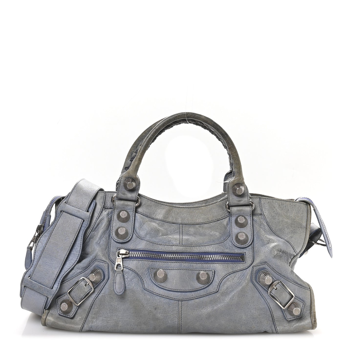 Agneau Giant 21 Silver Hardware Part Time Light Blue