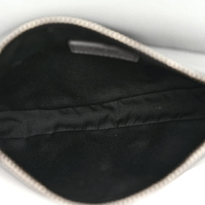 Christian Dior Grained Calfskin Mens Mini Saddle Bag Gray 5 of 9