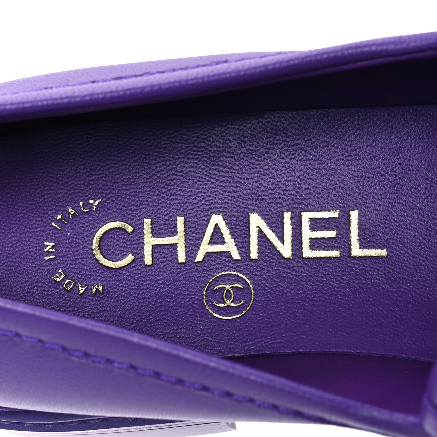 Chanel Lambskin Quilted CC Turnlock Loafers 37 Purple 1662771