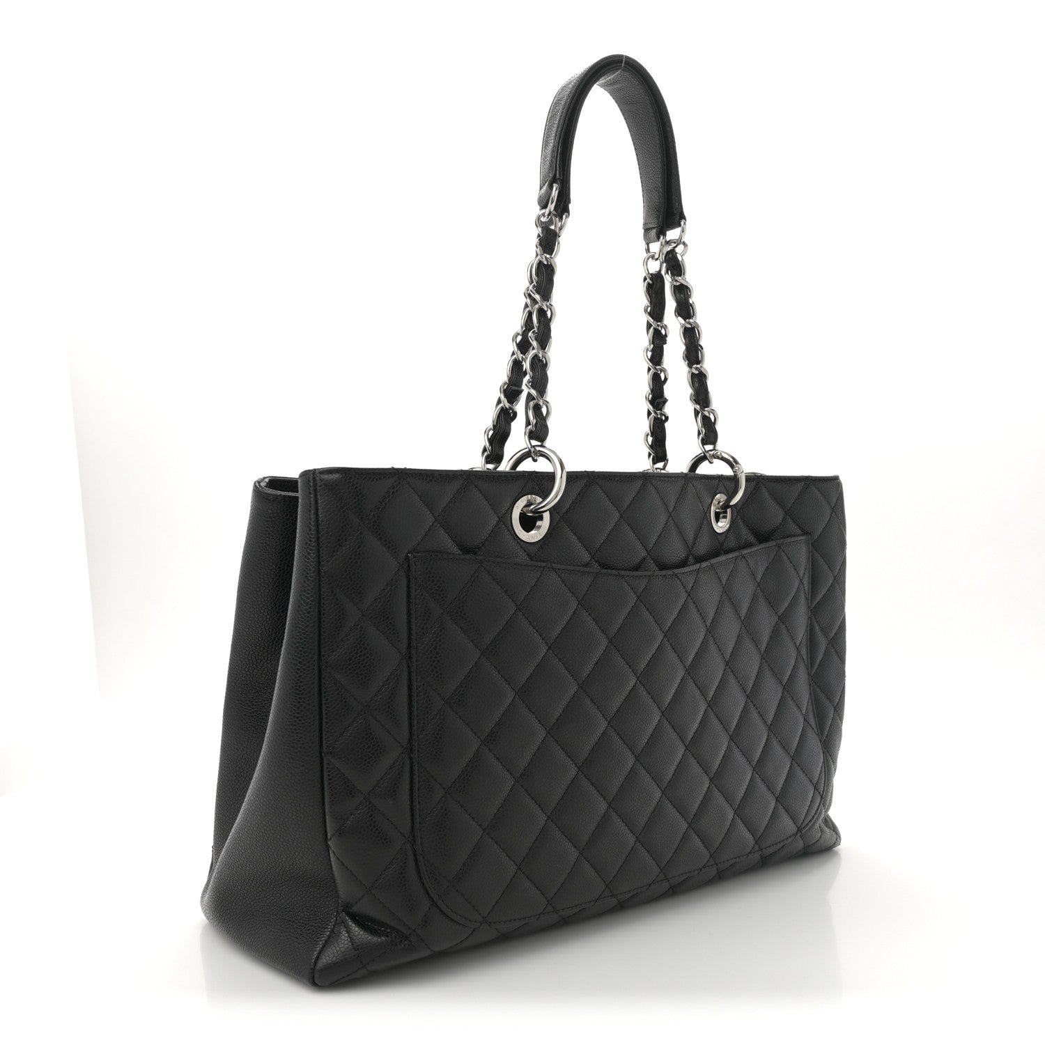 Chanel Caviar Quilted XL Grand Shopping Tote GST Black 3 of 10