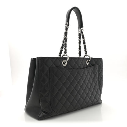 Chanel Caviar Quilted XL Grand Shopping Tote GST Black 3 of 10