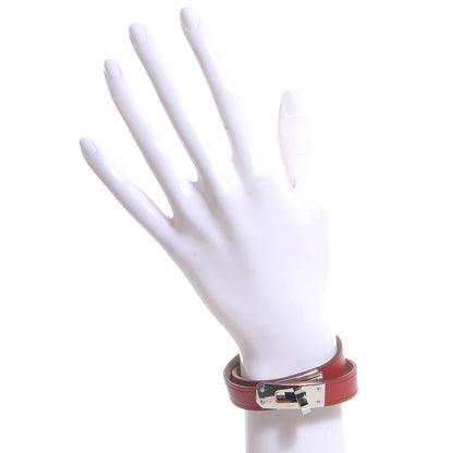 Hermes Chamonix Kelly Double Tour Bracelet S Rouge Garance 2 of 6