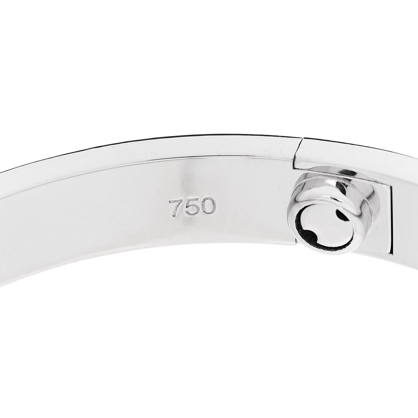 18K White Gold 4 Diamond Love Bracelet 17