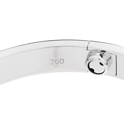 Cartier 18K White Gold 4 Diamond Love Bracelet 17 7 of 8