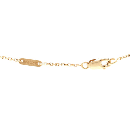 Van Cleef & Arpels 18K Yellow Gold Mother of Pearl Sweet Alhambra Butterfly Pendant Necklace 4 of 6