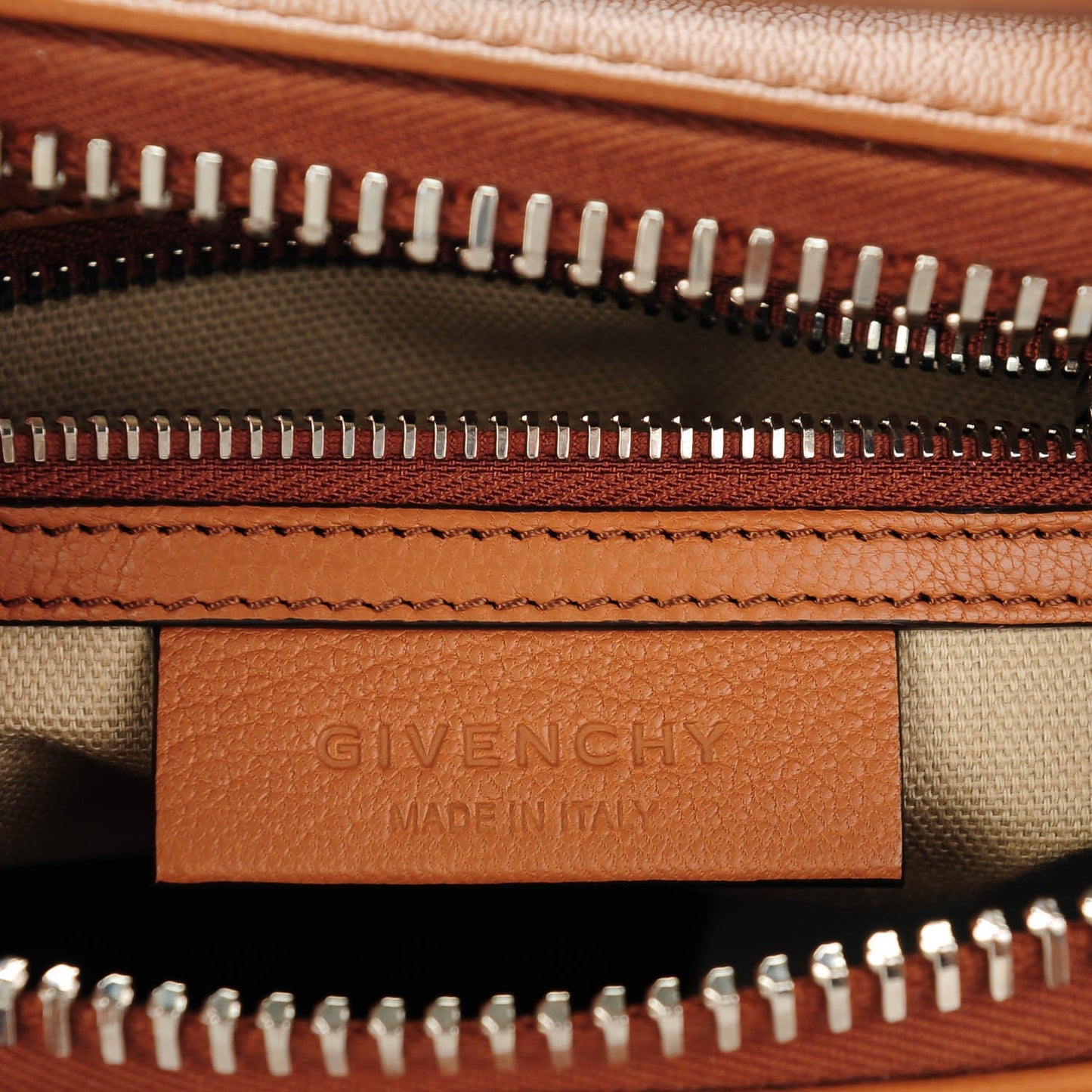 Sugar Goatskin Mini Antigona Caramel Brown