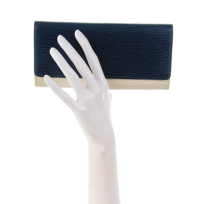Louis Vuitton Epi Flore Wallet Indigo Ivory 2 of 7