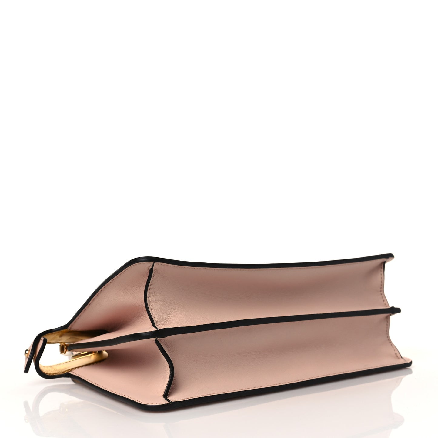 Vitello King Medium Peekaboo I SEE U East West Satchel Light Rose Gold